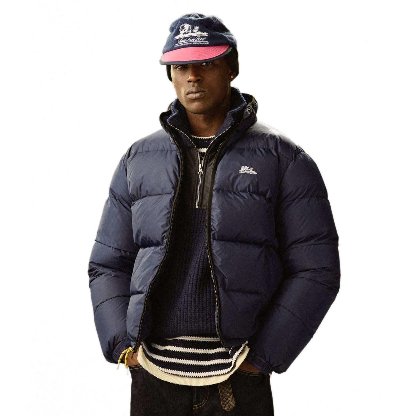 Aime Leon Dore Unisphere Down Puffer Jacket midnight blue