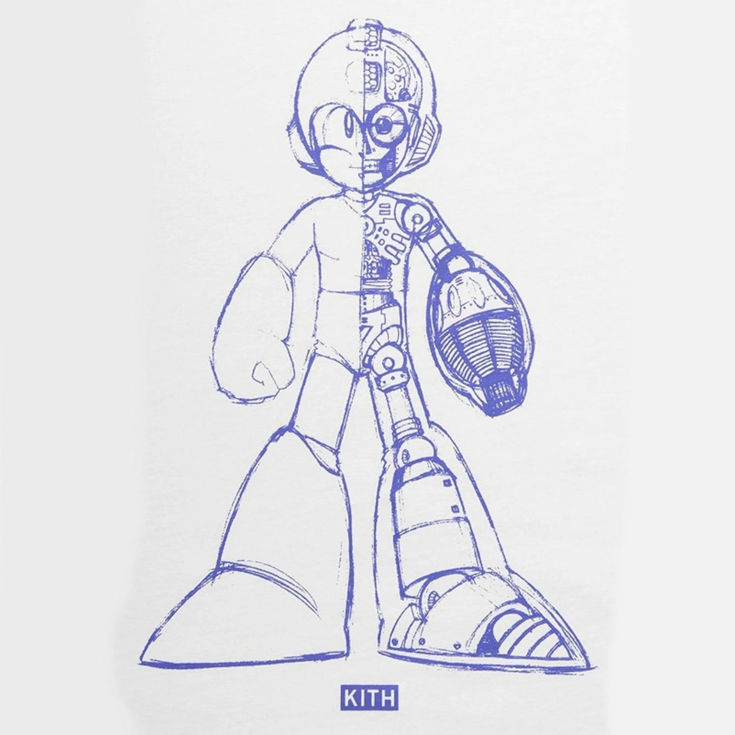 Kith x Capcom Mega Man Sketch Vintage Tee White