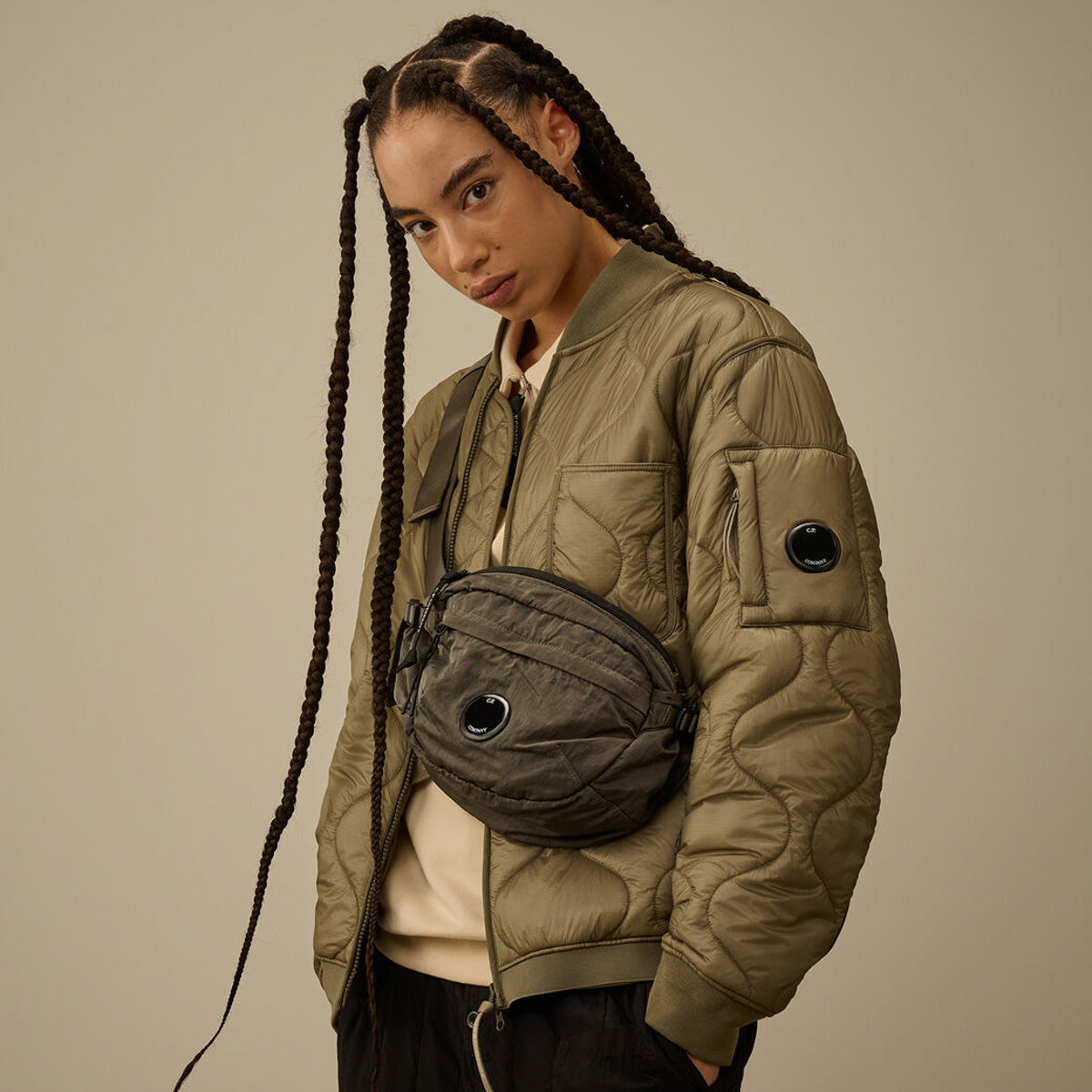 C.P. Company nylon B waist bag Dark Grey