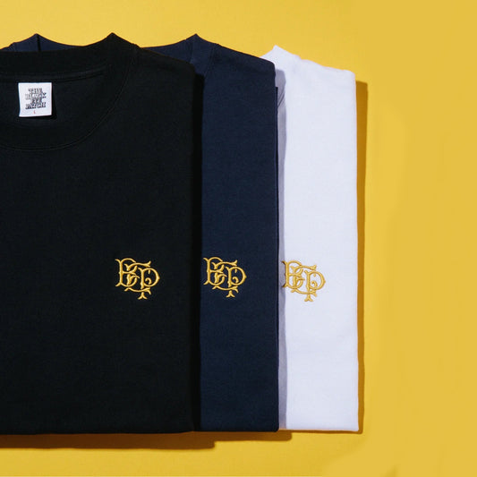 The Black Eye Patch Royal Emblem Embroidered Heavyweight Tee White