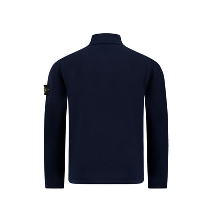 Stone Island Micro Stitch Soft Organic Cotton Polo Navy