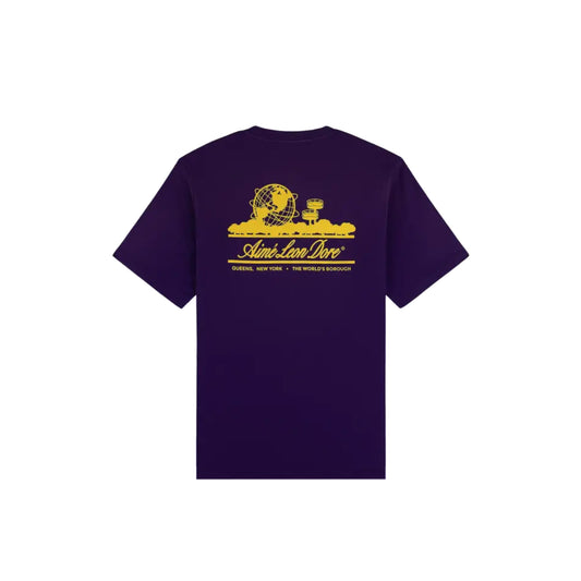 AIMÉ LEON DORE Sun Faded Unisphere Tee Purple