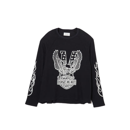 Mayo Eagle Embroidery Thermal Longsleeve Tee Black