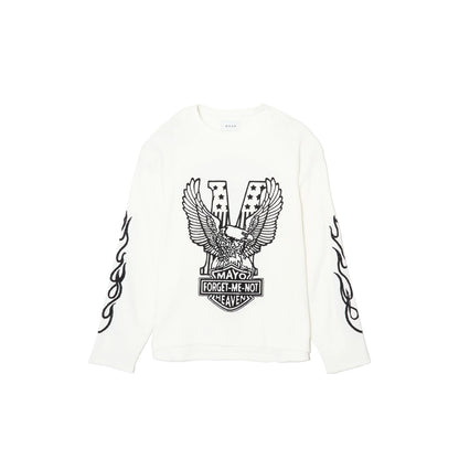 Mayo Eagle Embroidery Thermal Longsleeve Tee White