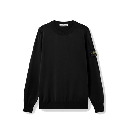 Stone Island Crewneck Jumper With rolled Edge Seams black