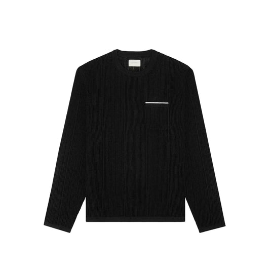 Aimé Leon Dore Long-Sleeve Mesh Knit LS Tee Black