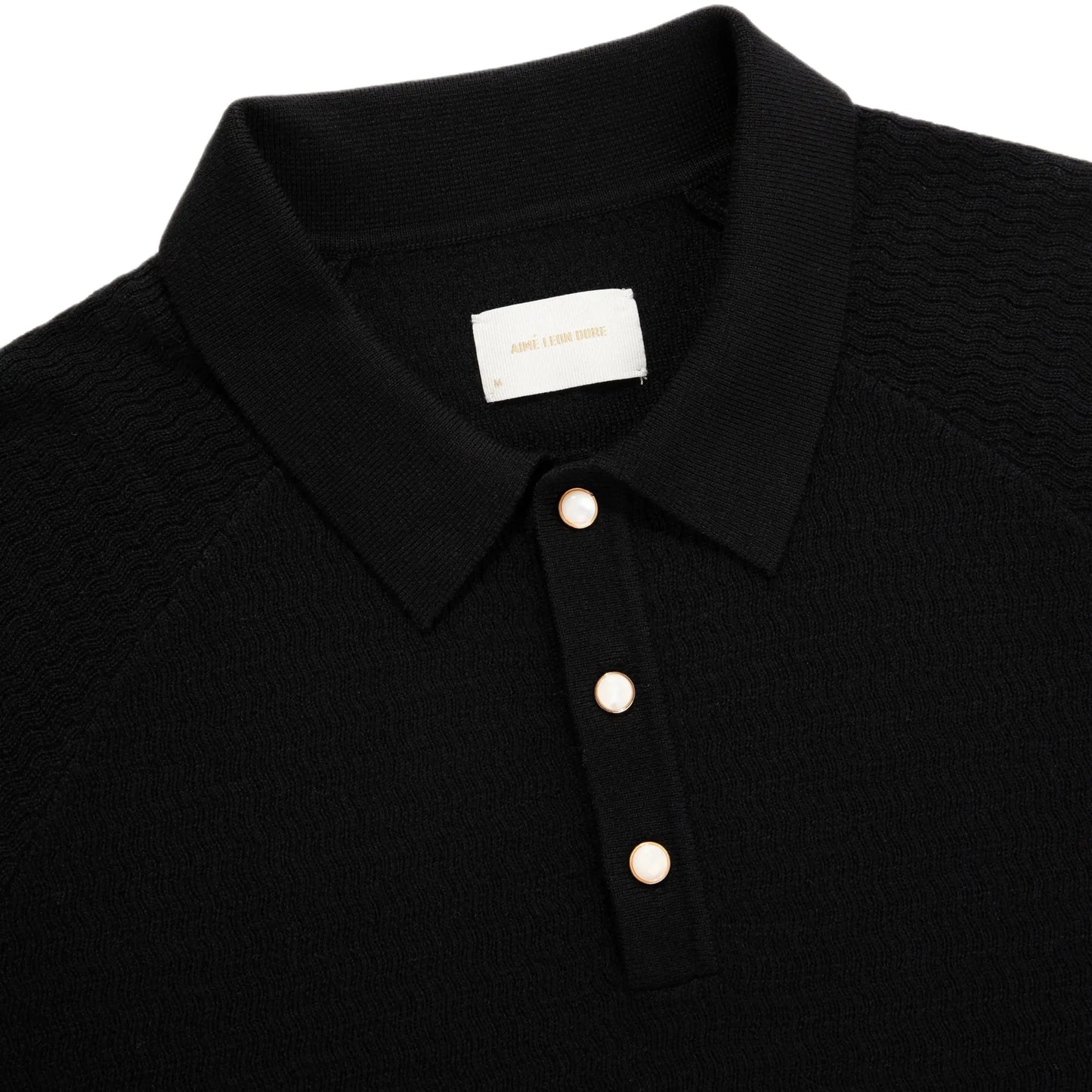 Aime Leon Dore Longsleeves Merino Polo/pullover Black