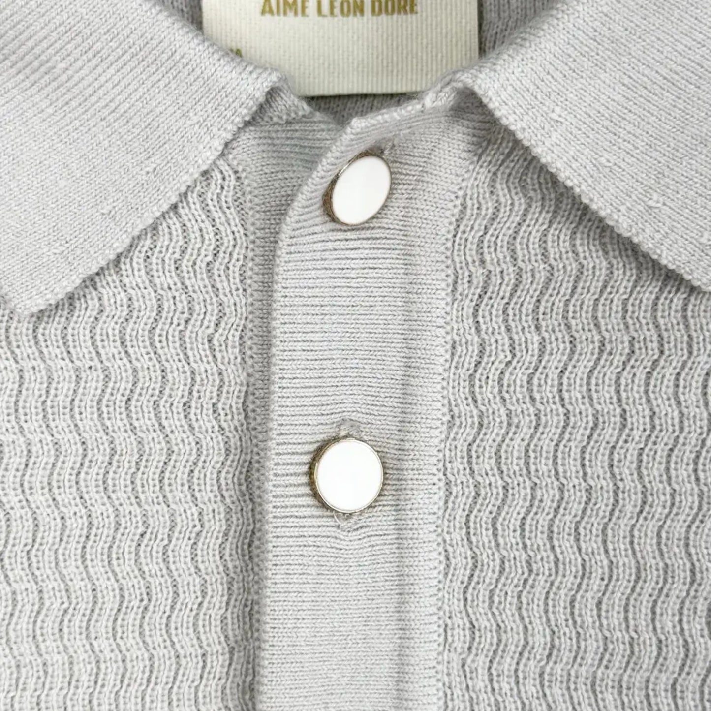 Aime Leon Dore Longsleeves Merino Polo/pullover Cream/grey