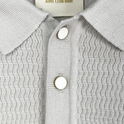 Aime Leon Dore Longsleeves Merino Polo/pullover Cream/grey