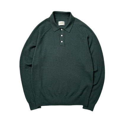 Aime Leon Dore Longsleeves Merino Polo/pullover Pine Green