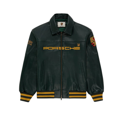 Aime Leon Dore x Porsche 993 Turbo Leather Club Jacket (British Racing Green)