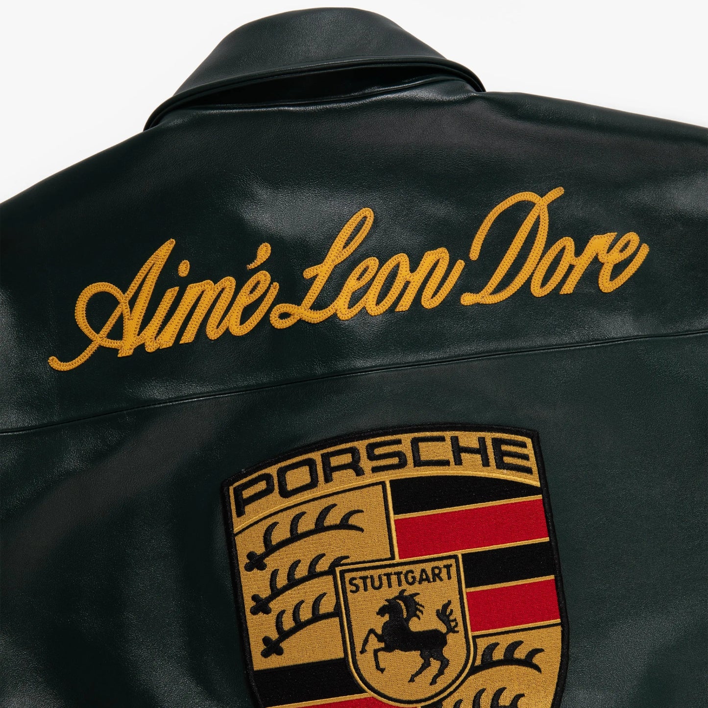 Aime Leon Dore x Porsche 993 Turbo Leather Club Jacket (British Racing Green)