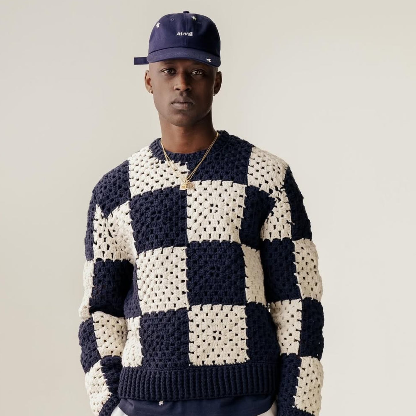 Aime Leon Dore Floral Embroidered Cap Navy