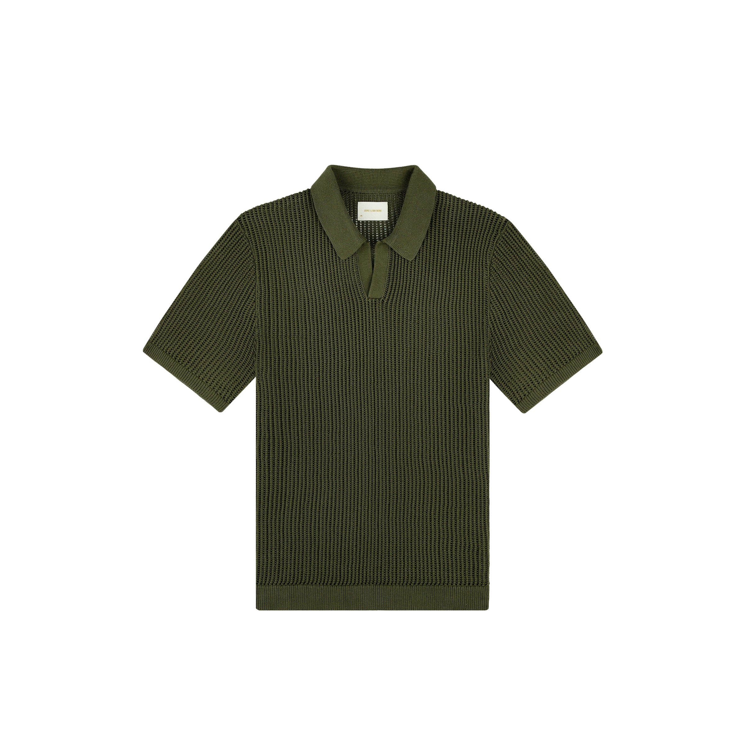 Aime Leon dore Mesh Knit Polo in olive green – Tha Switch / the store