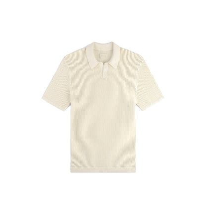 Aime Leon dore Mesh Knit Polo in white