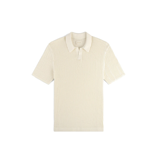 Aime Leon dore Mesh Knit Polo in white