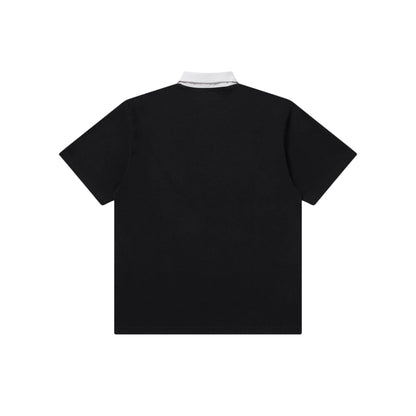 The Black Eye Patch Pret-a-Porter Rugby Polo Black
