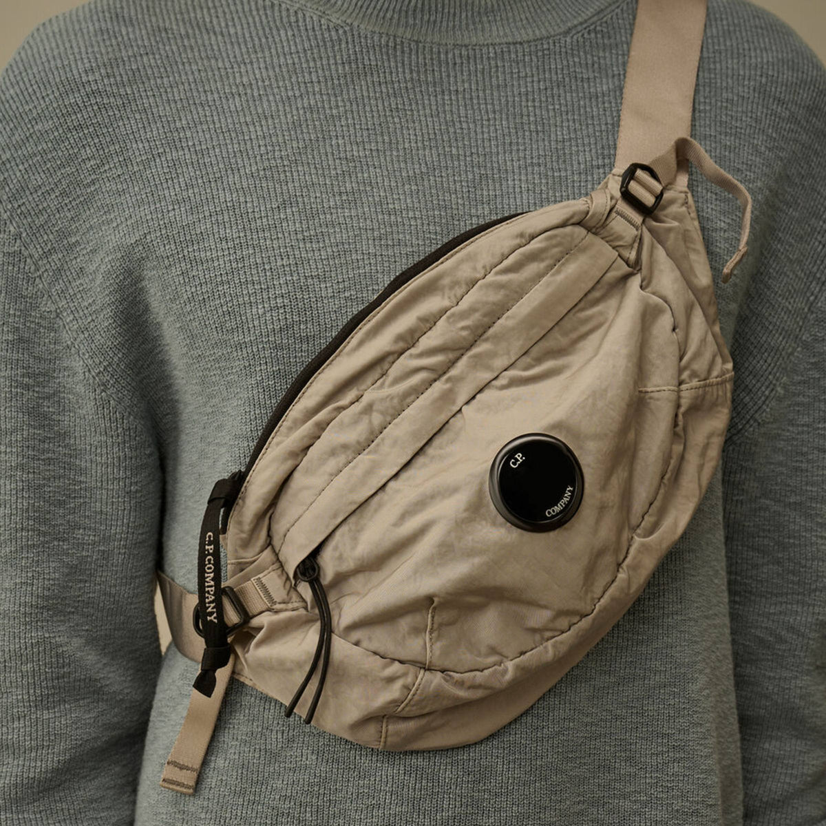 C.P. Company nylon B waist bag Light Grey