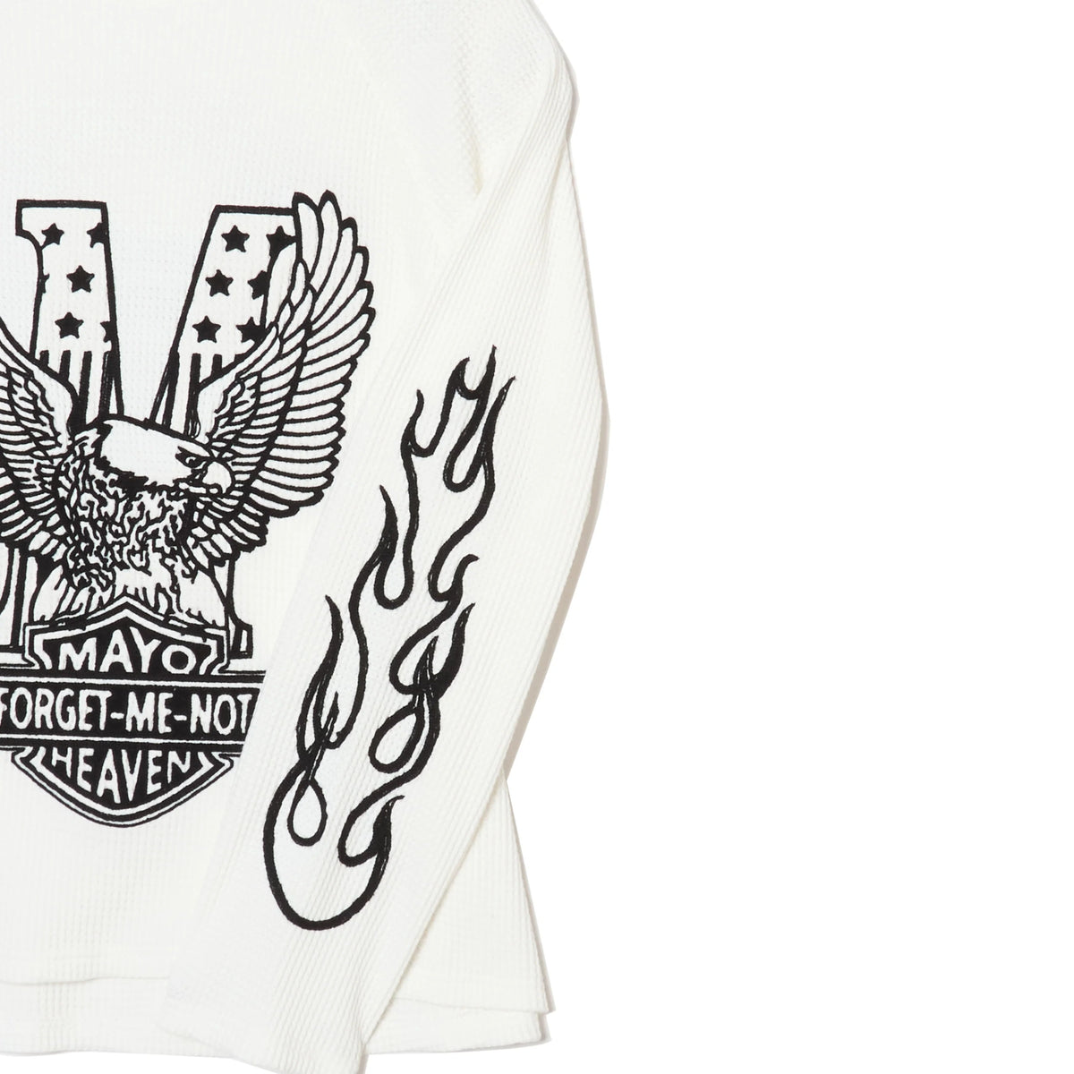 Mayo Eagle Embroidery Thermal Longsleeve Tee White