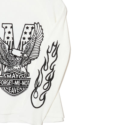 Mayo Eagle Embroidery Thermal Longsleeve Tee White