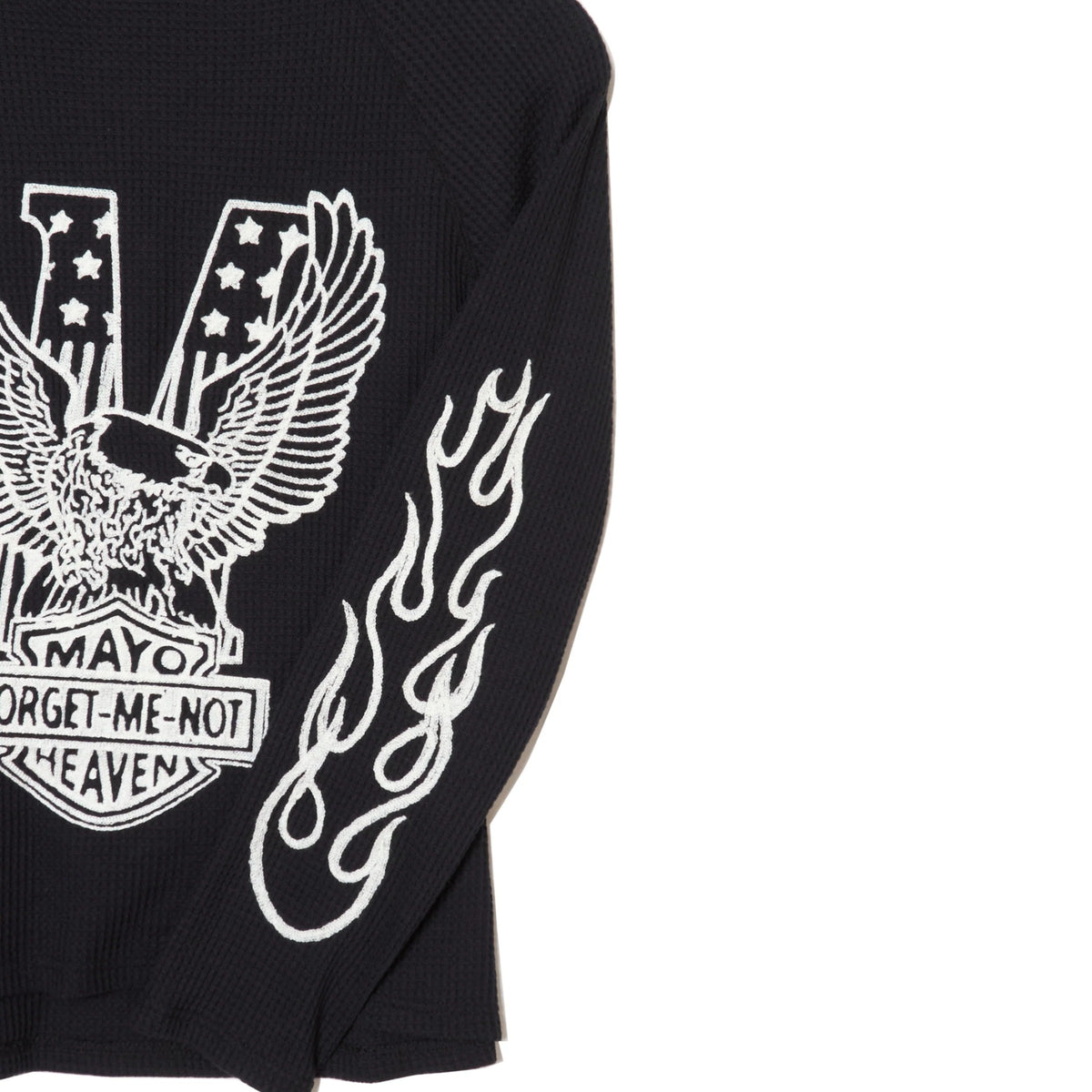 Mayo Eagle Embroidery Thermal Longsleeve Tee Black