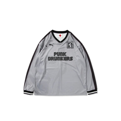 PUNK DRUNKERS - That Guy Game Shirt - L/S Jersey Gray