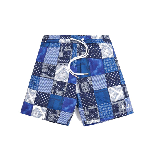 Kith Indigo Patchwork Hardaway Short