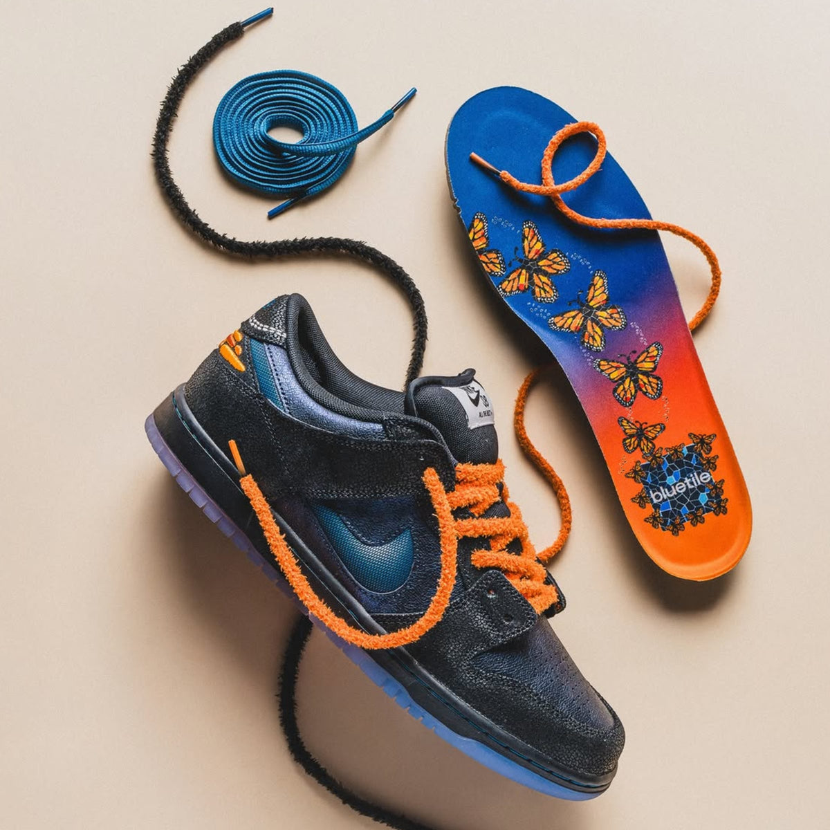 Bluetile x Nike SB Dunk Low Monarch Butterfly