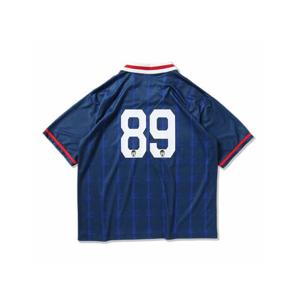 PUNK DRUNKERS Red Card Soccer Shirt-Jersey Navy