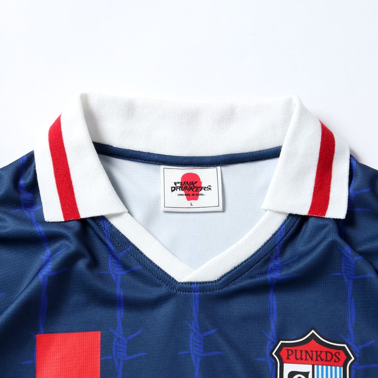 PUNK DRUNKERS Red Card Soccer Shirt-Jersey Navy