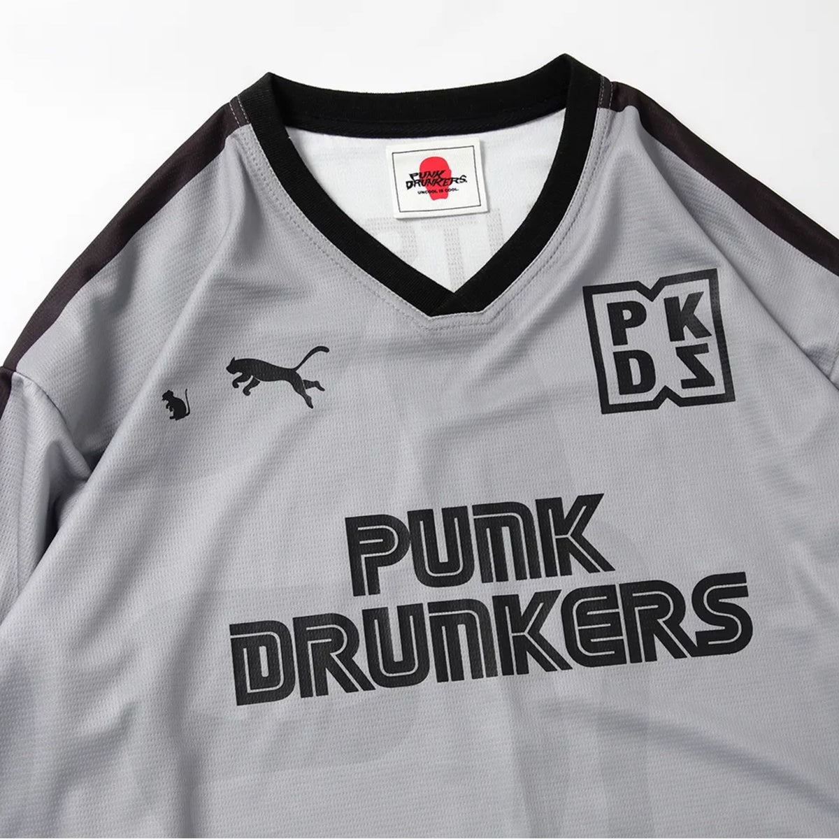 PUNK DRUNKERS - That Guy Game Shirt - L/S Jersey Gray