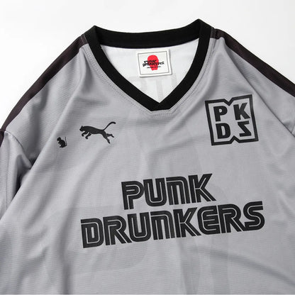 PUNK DRUNKERS - That Guy Game Shirt - L/S Jersey Gray