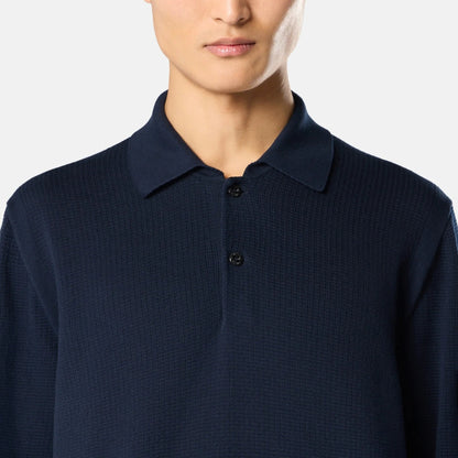 Stone Island Micro Stitch Soft Organic Cotton Polo Navy