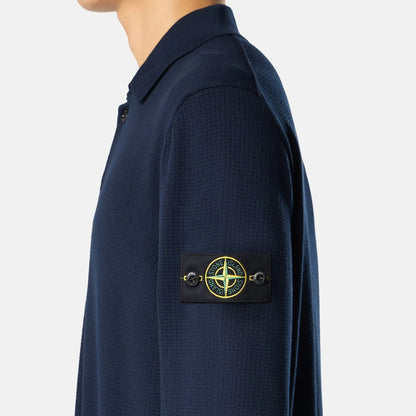 Stone Island Micro Stitch Soft Organic Cotton Polo Navy