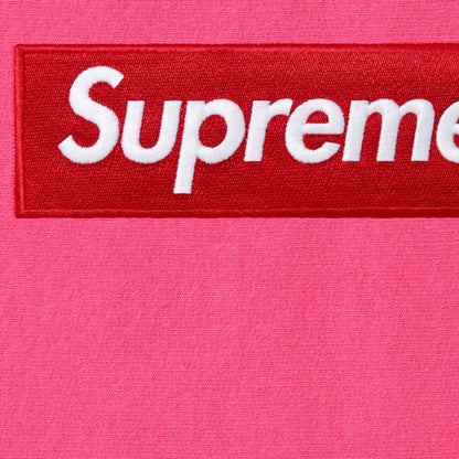 Supreme Box Logo Hooded Sweatshirt Magenta 025