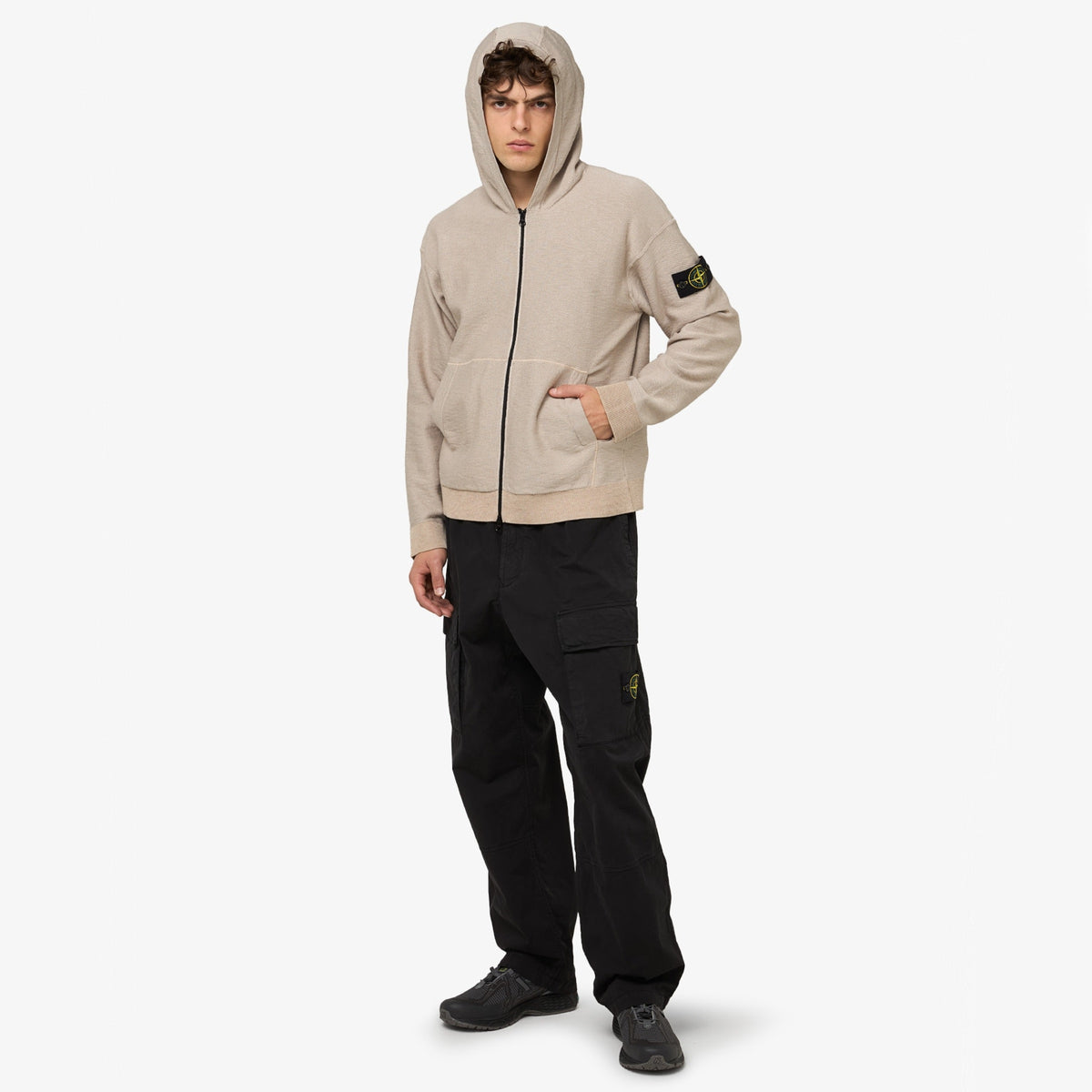 Stone Island Straight Cargo Pants Black