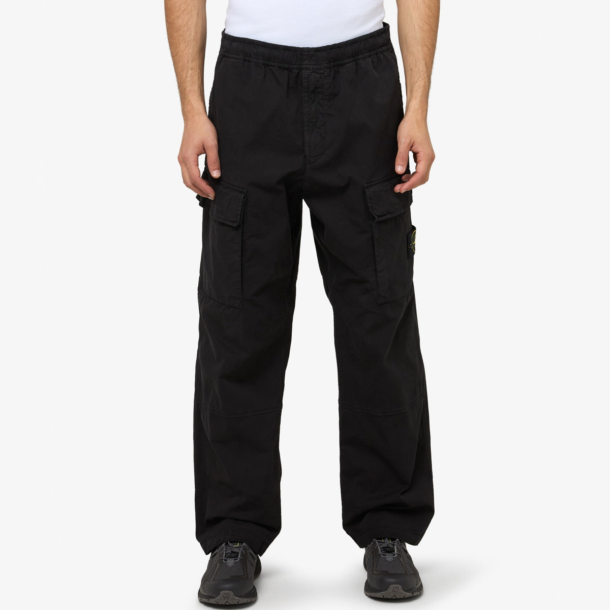 Stone Island Straight Cargo Pants Black